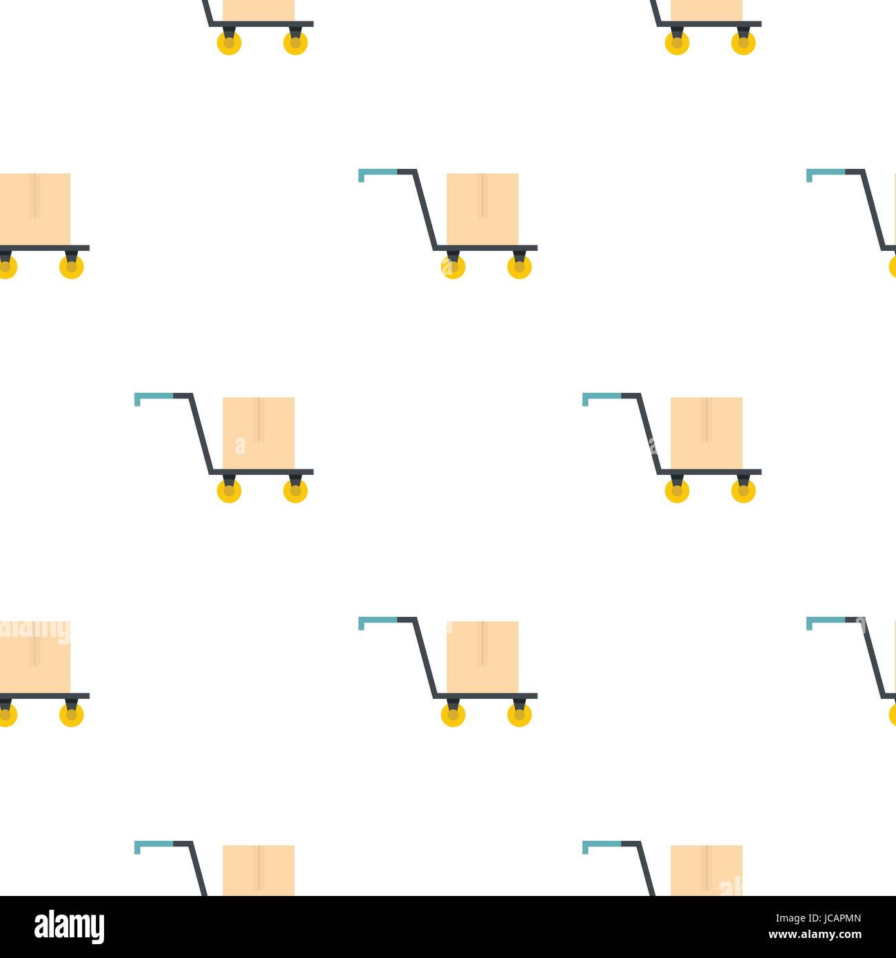 Hand truck with cardboard box pattern flat Stock Vector Image & Art - Alamy