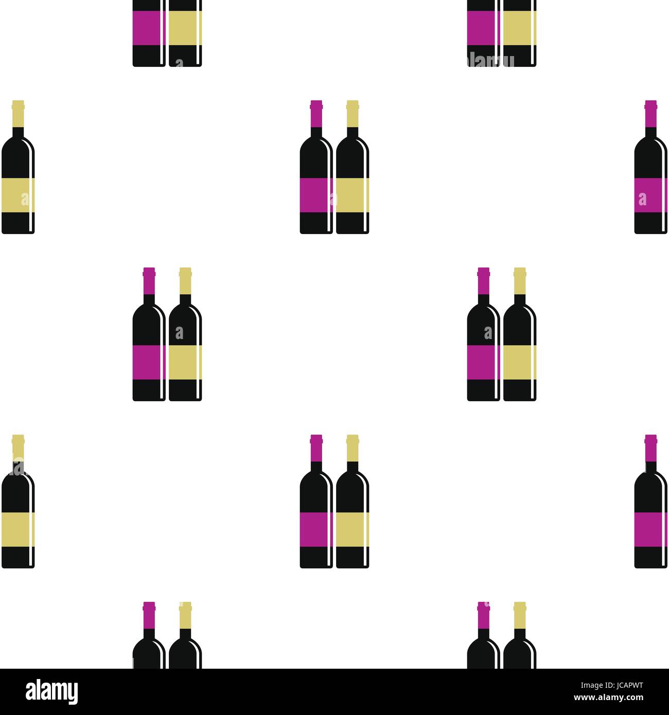 Red and white wine bottles pattern flat Stock Vector Image & Art - Alamy