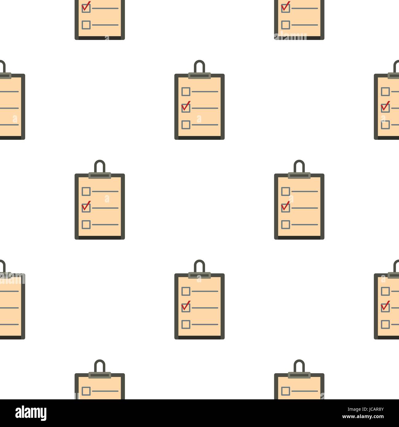 Checklist with box and red mark pattern flat Stock Vector Image & Art ...