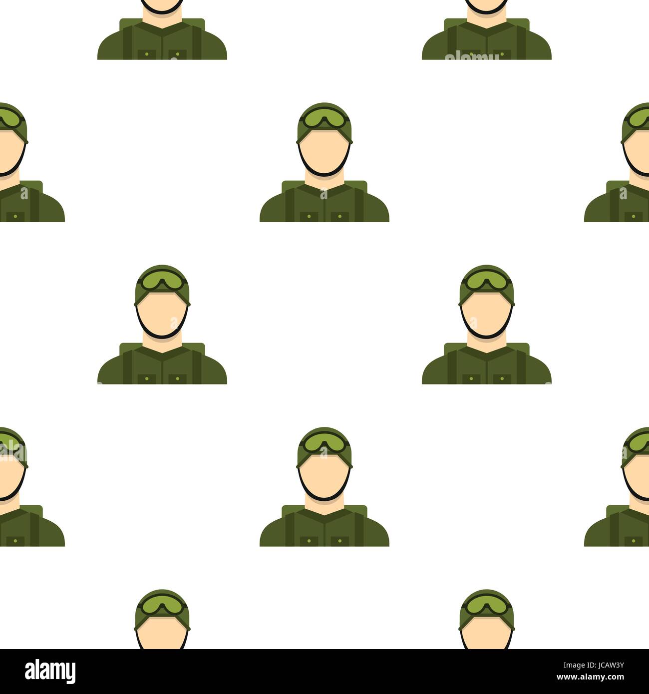 Military paratrooper pattern flat Stock Vector