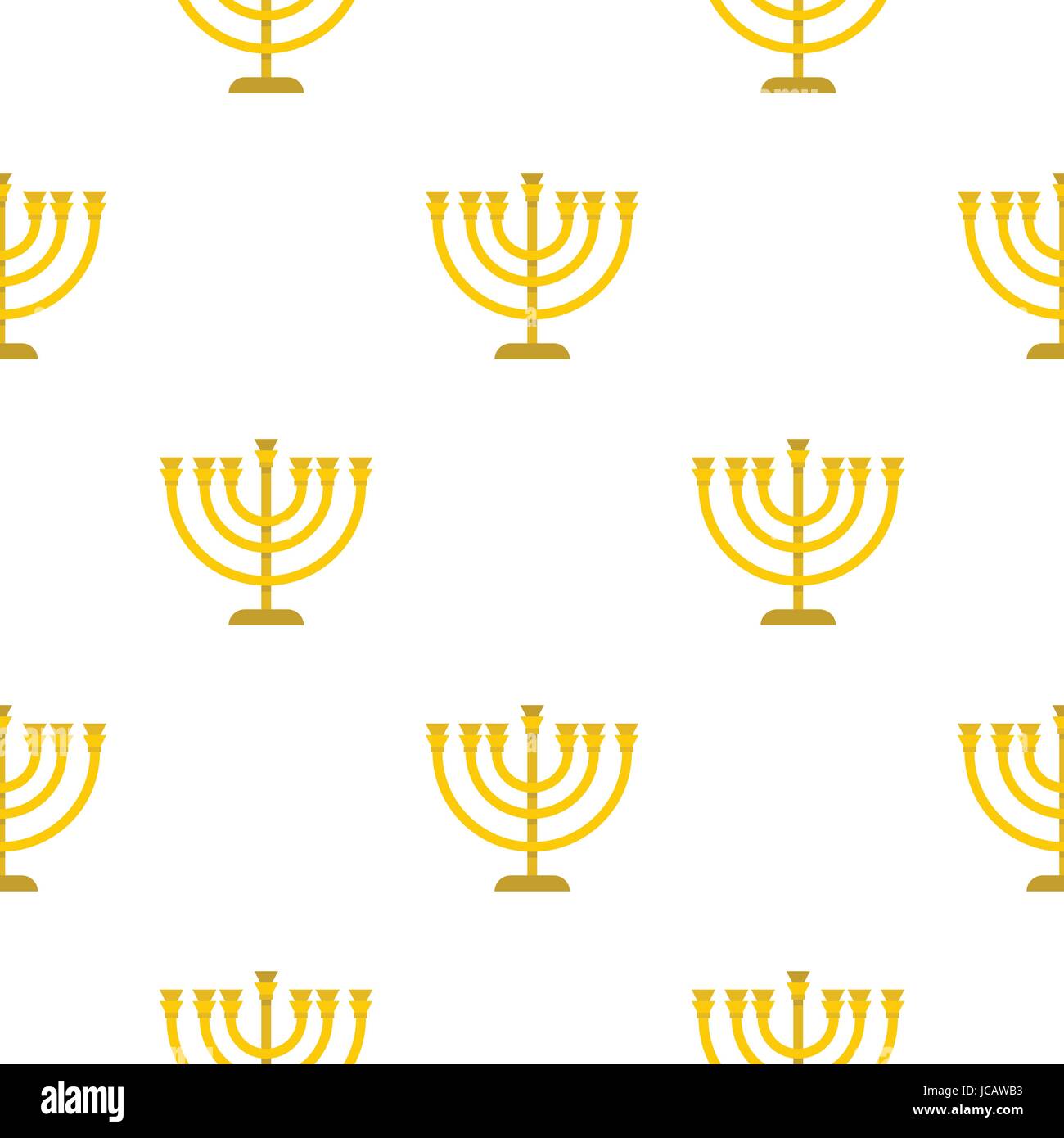 Jewish Menorah with candles pattern flat Stock Vector