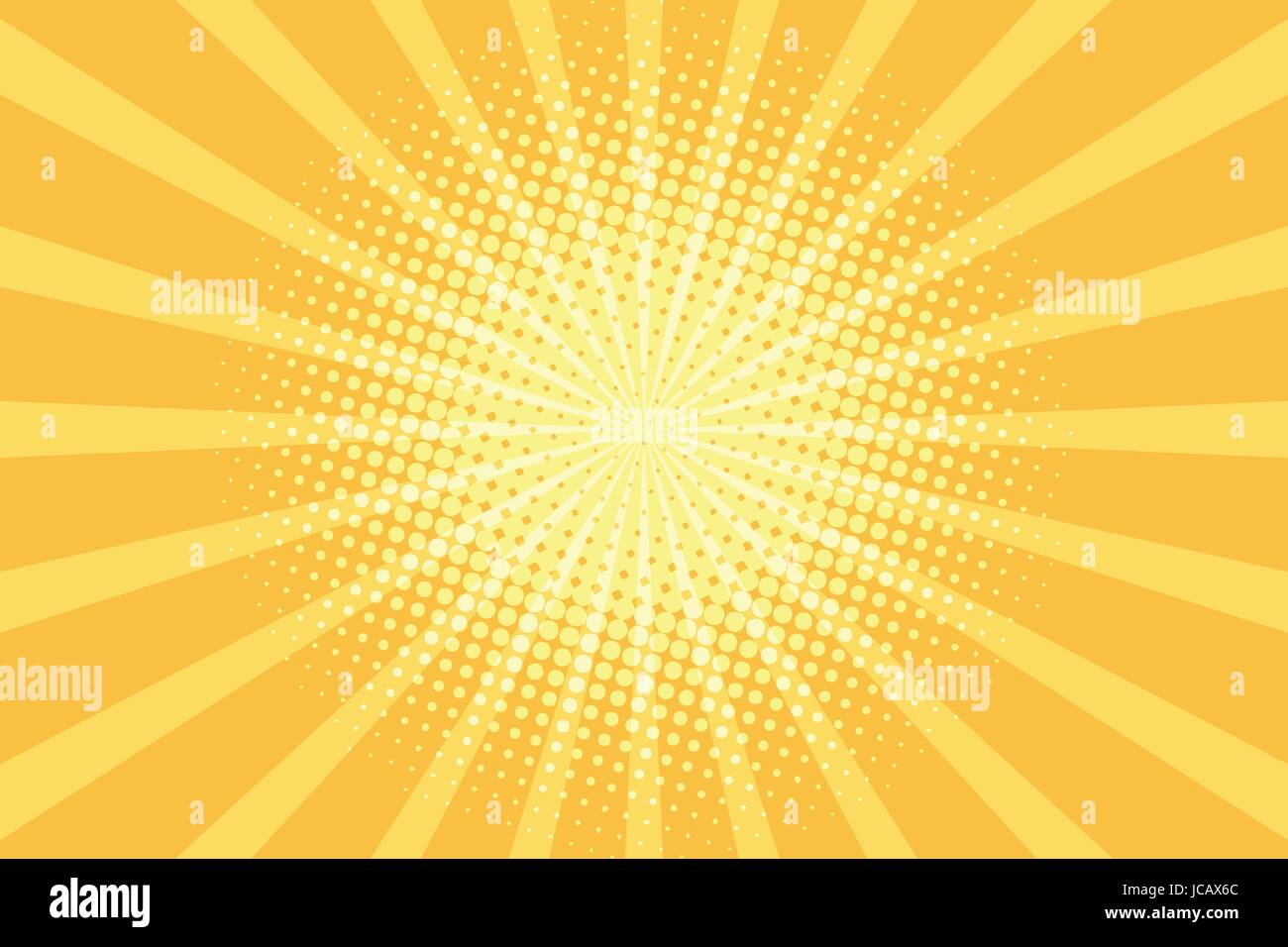 yellow rays pop art background. retro vector illustration Stock Vector ...