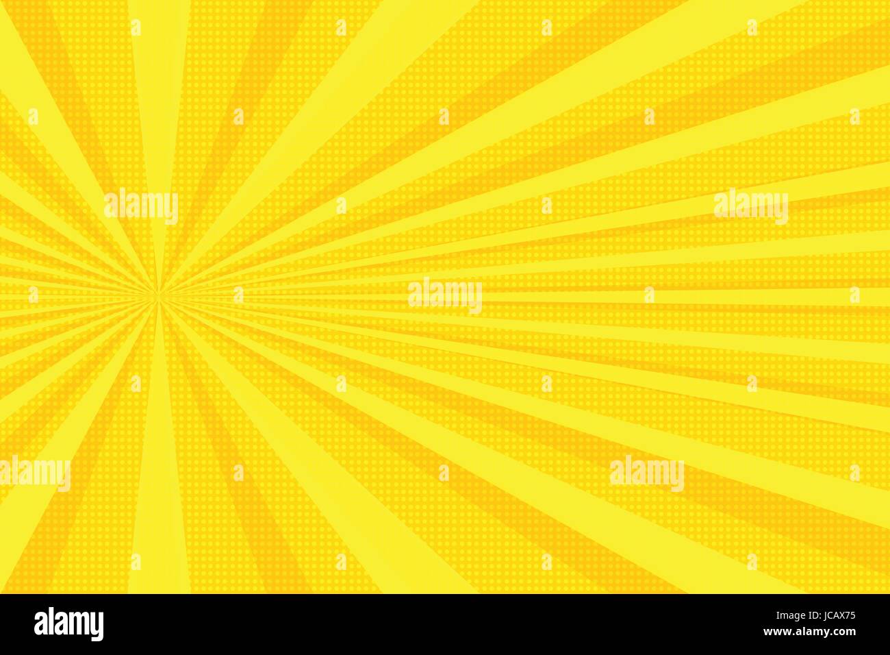 yellow rays pop art background. retro vector illustration Stock Vector ...