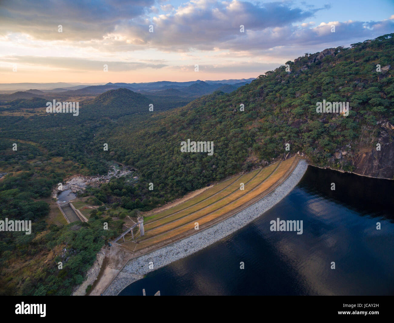 An aerial view of Mazvikadei dam, Zimbabwe Stock Photo Alamy