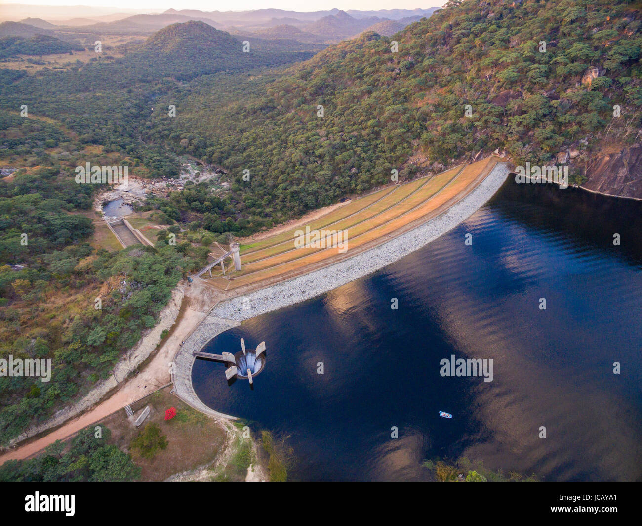 An aerial view of Mazvikadei dam, Zimbabwe Stock Photo Alamy