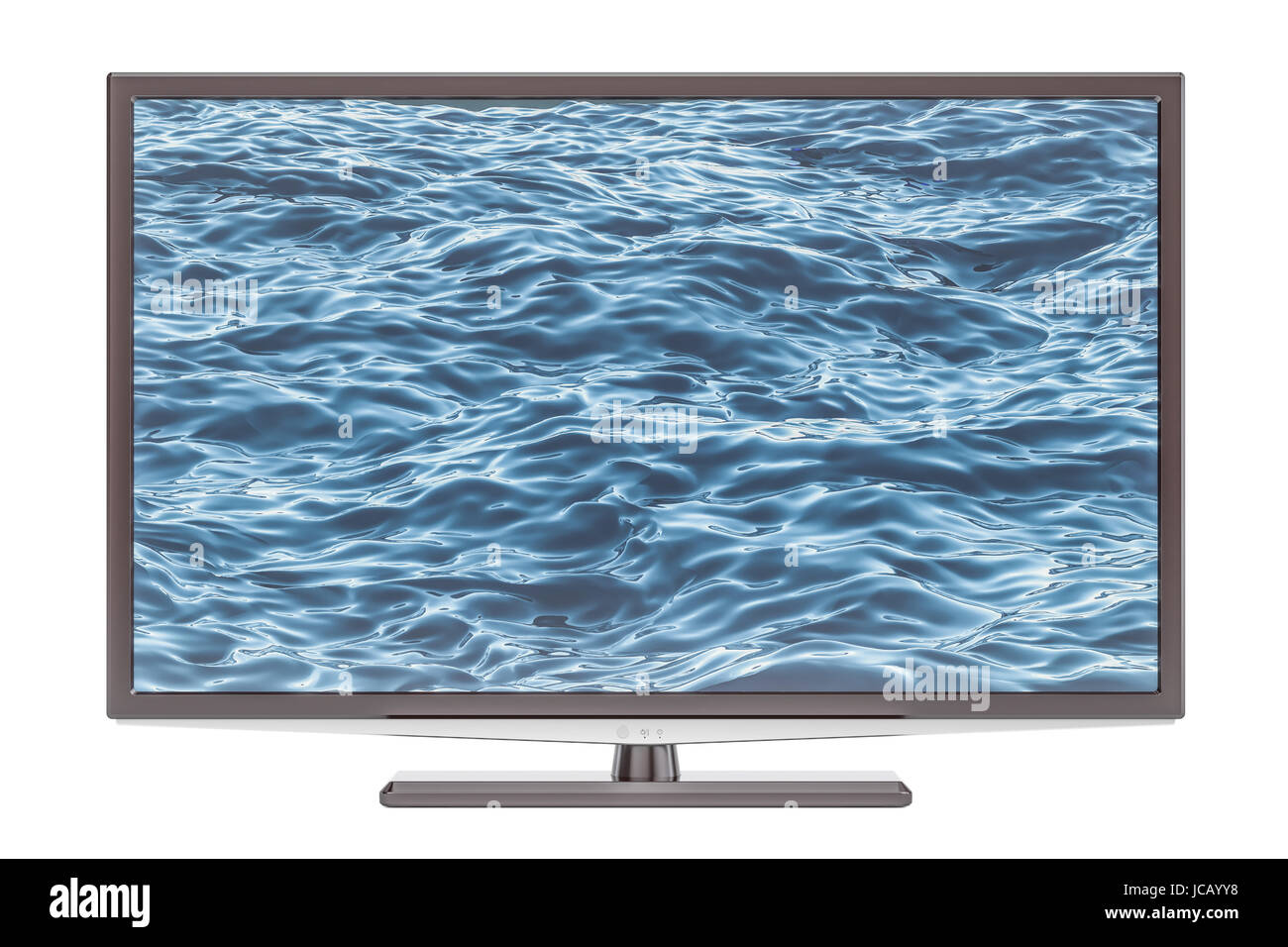Modern TV set, 3D rendering isolated on white background Stock Photo ...