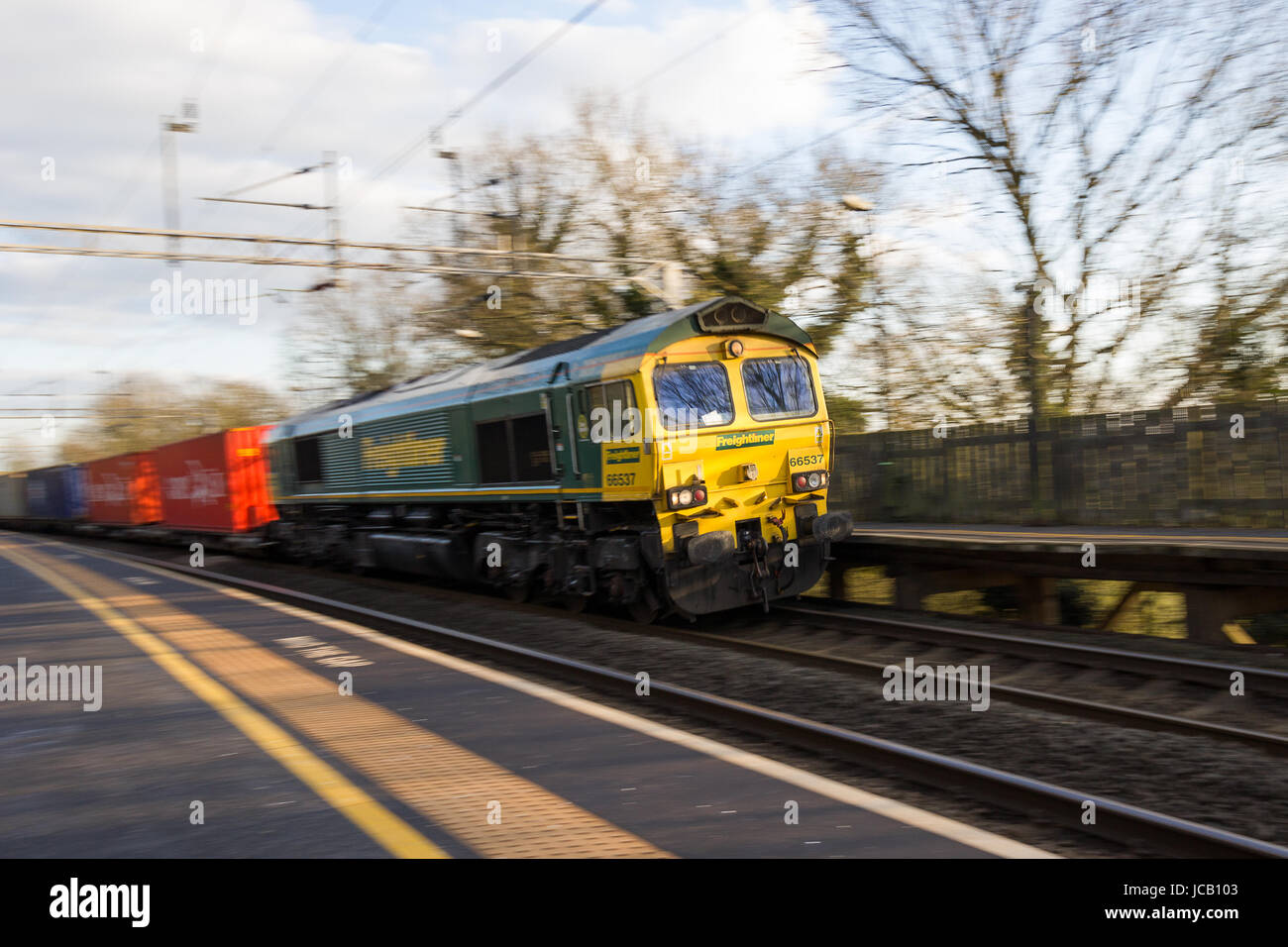 Non stop freight train Stock Photo