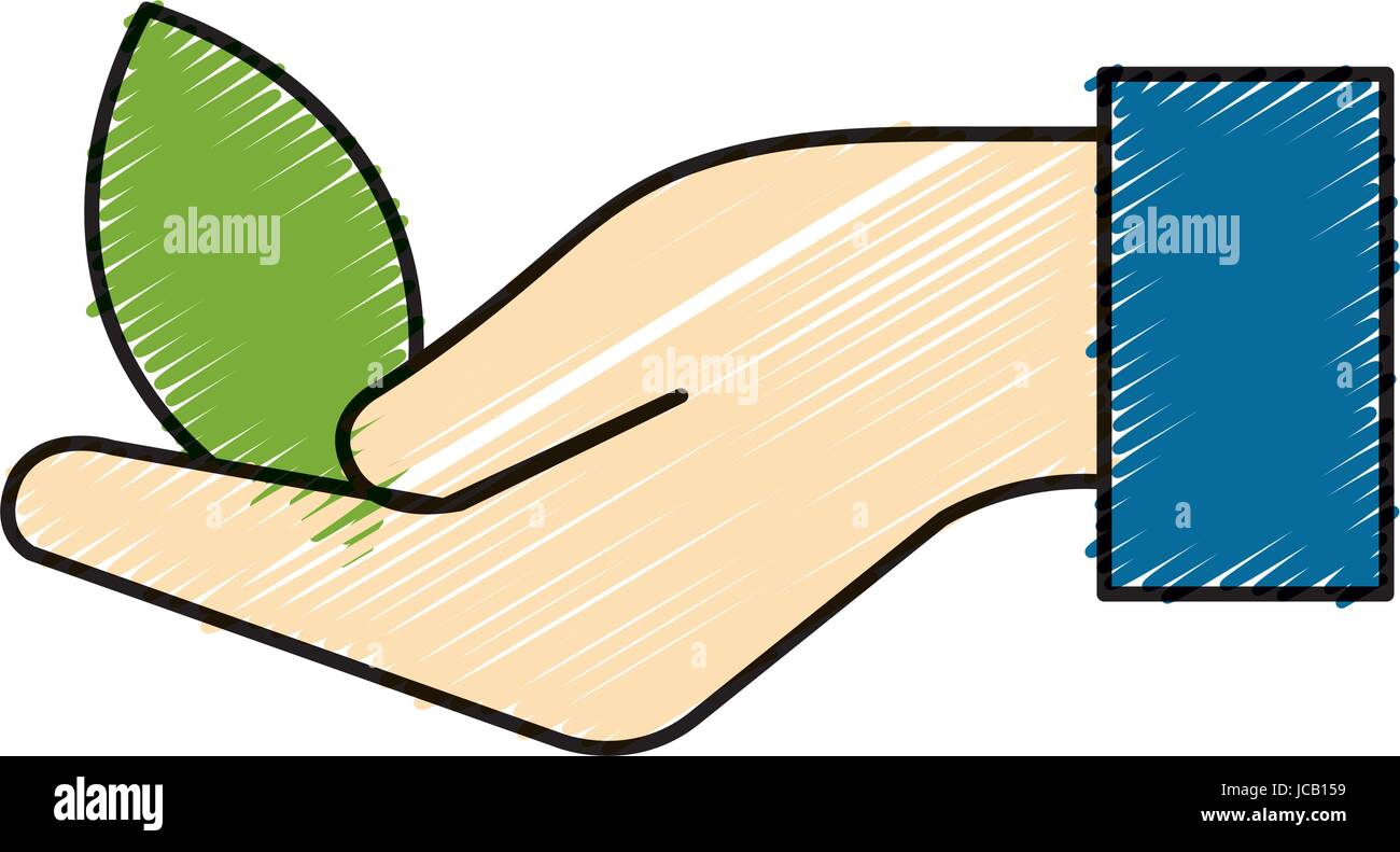 hands with leafs plant ecology icon Stock Vector Image & Art - Alamy