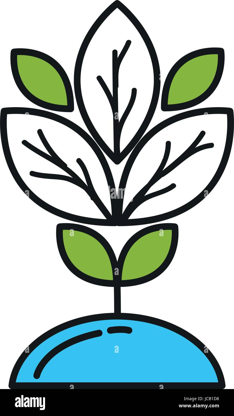 leafs plant ecology icon Stock Vector Image & Art - Alamy