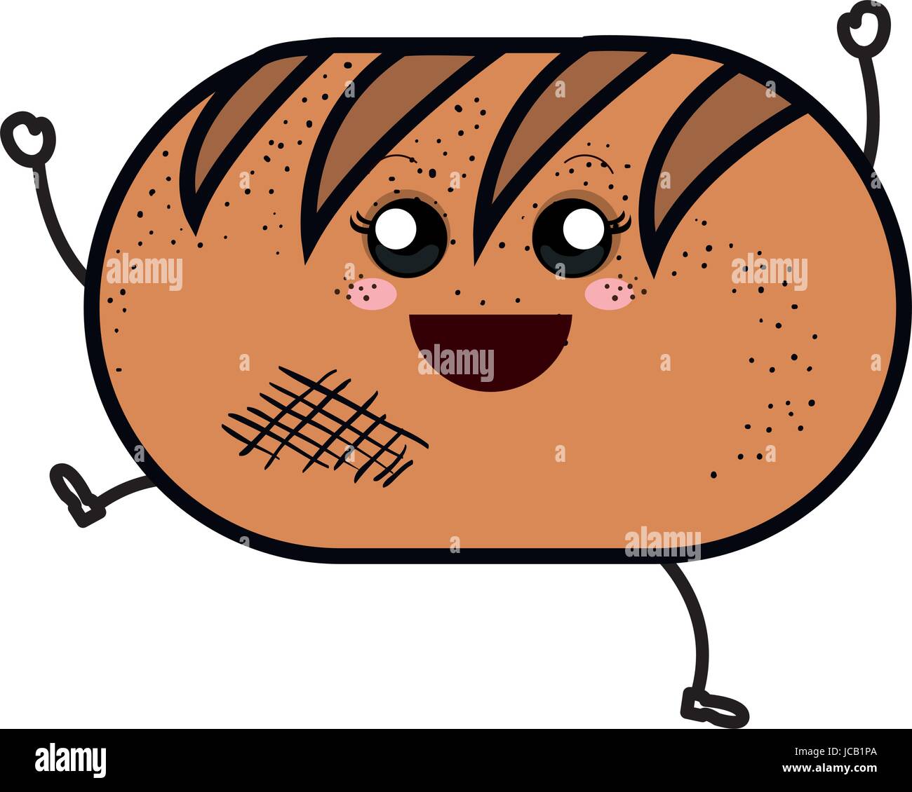delicious bread isolated kawaii character Stock Vector Image & Art - Alamy