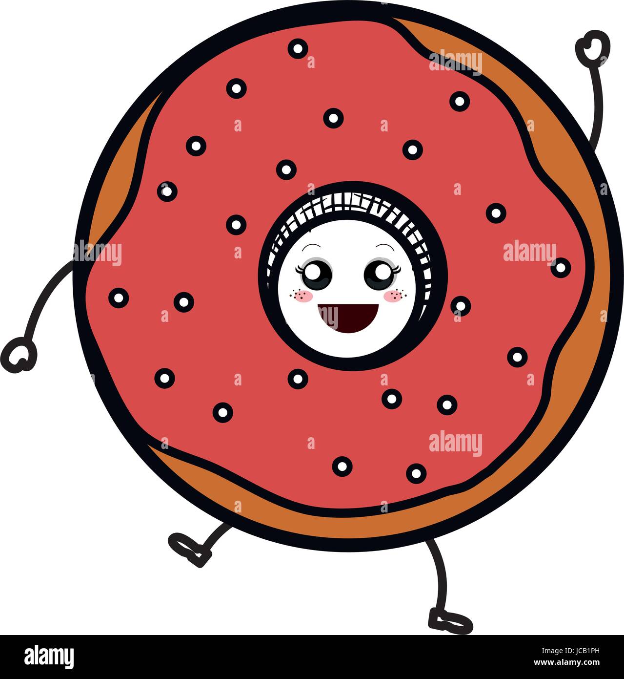delicious sweet donut kawaii character Stock Vector Image & Art - Alamy