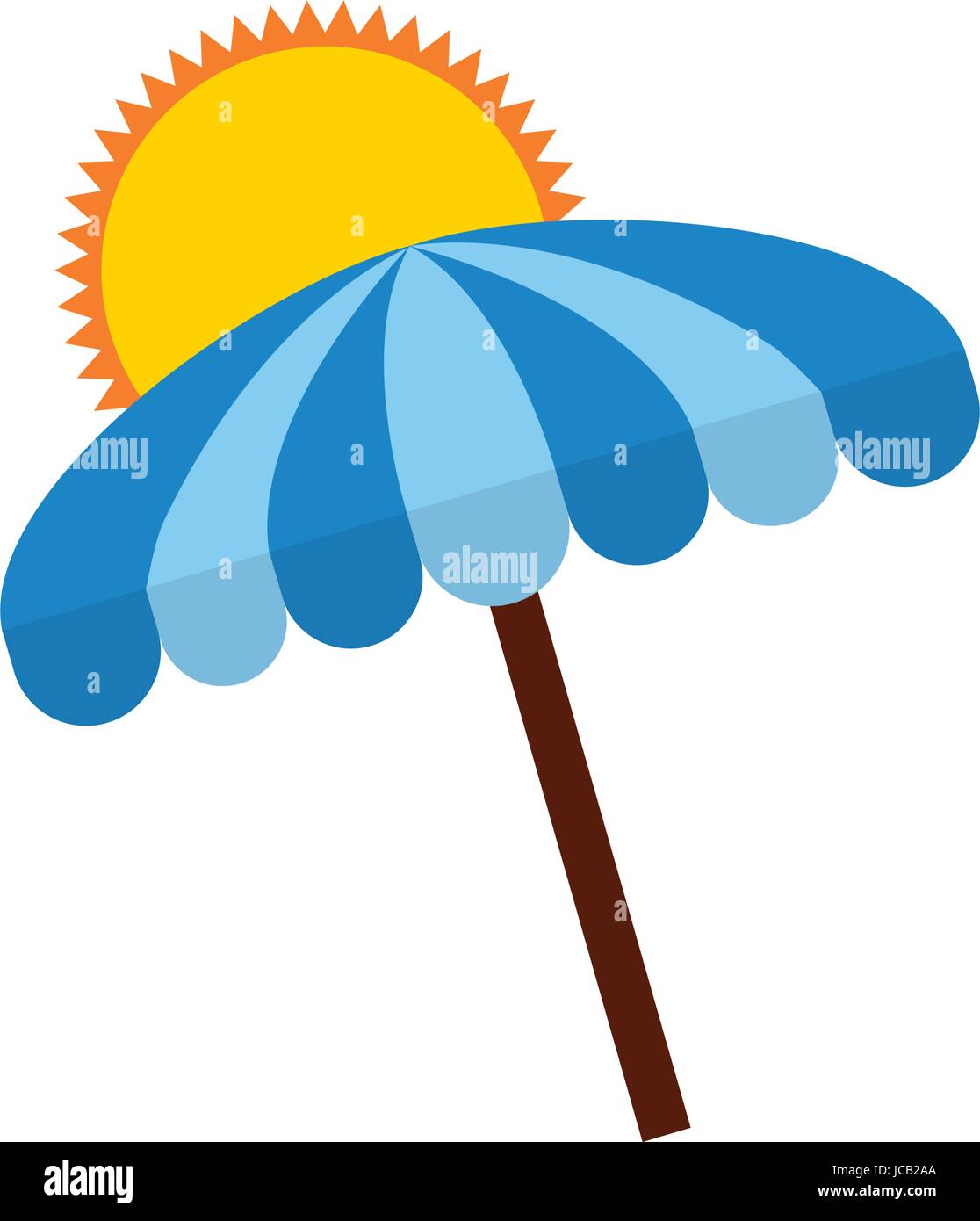 beach umbrella summer with sun Stock Vector Image & Art - Alamy