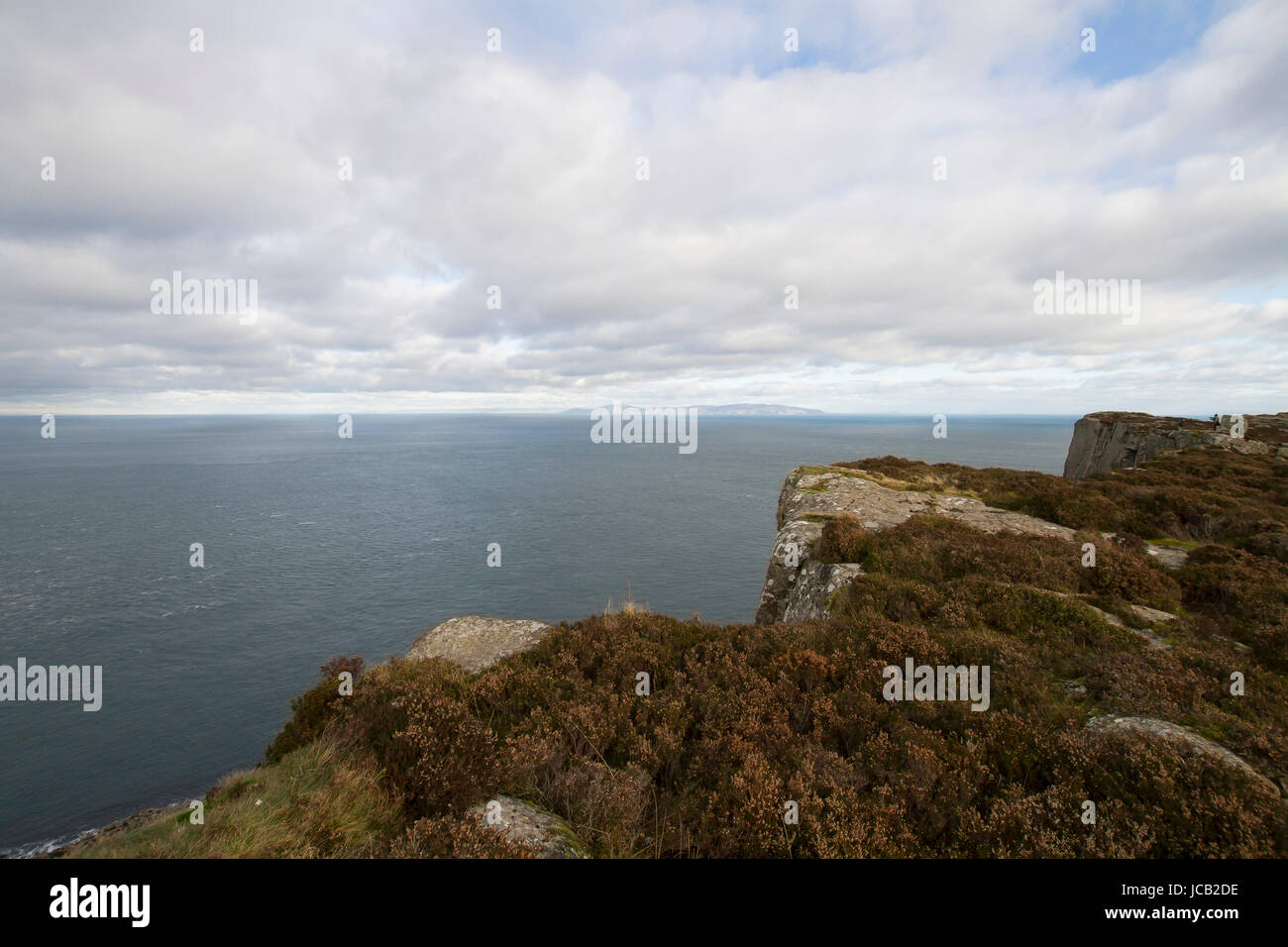 Cliff at Fair Head, County Antrim, Northern Ireland. Stock Photo