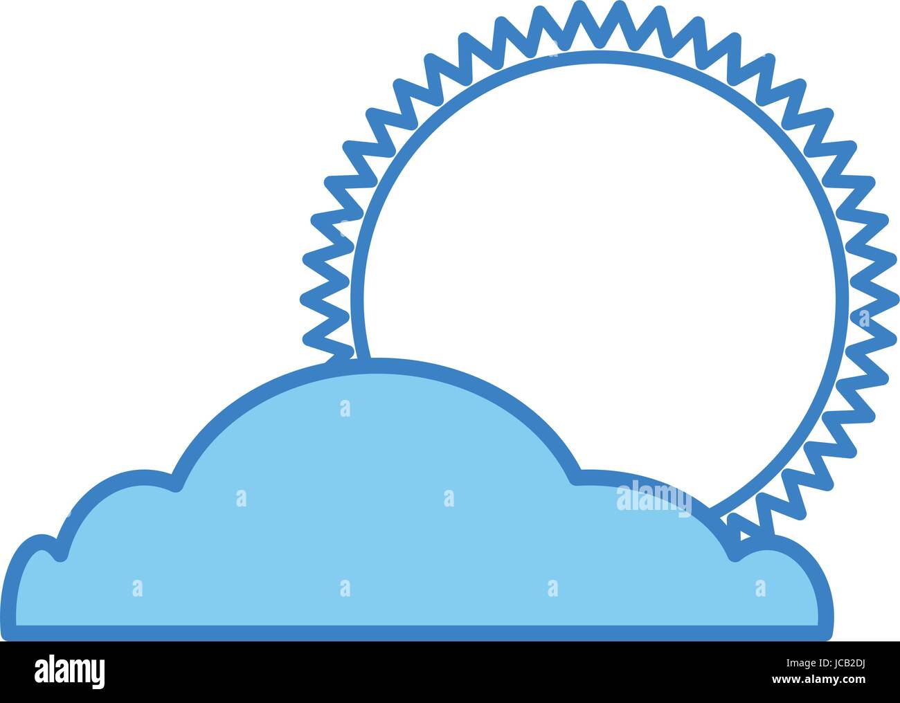 summer sun with cloud isolated icon Stock Vector Image & Art - Alamy