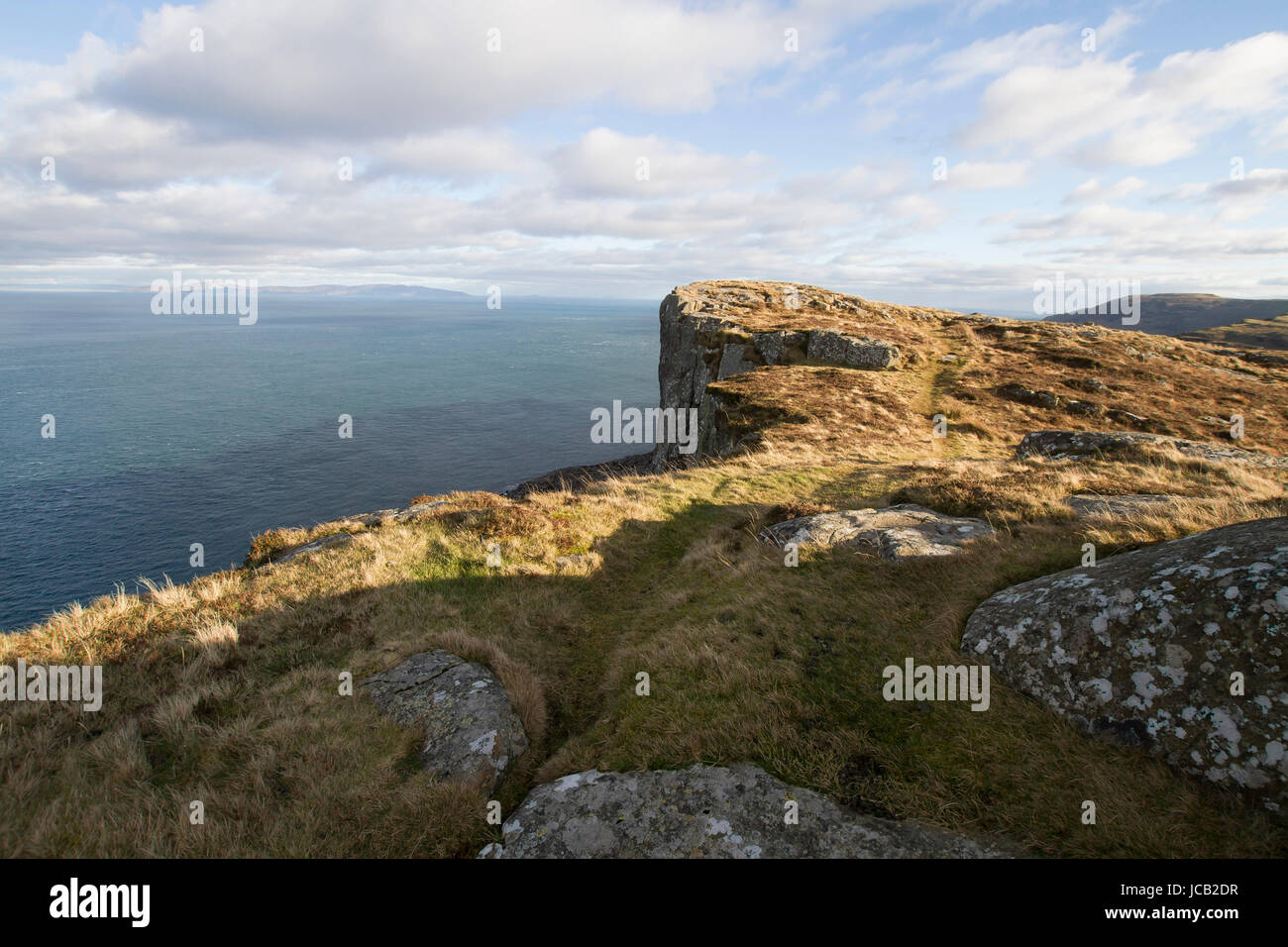 Cliff at Fair Head, County Antrim, Northern Ireland. Stock Photo