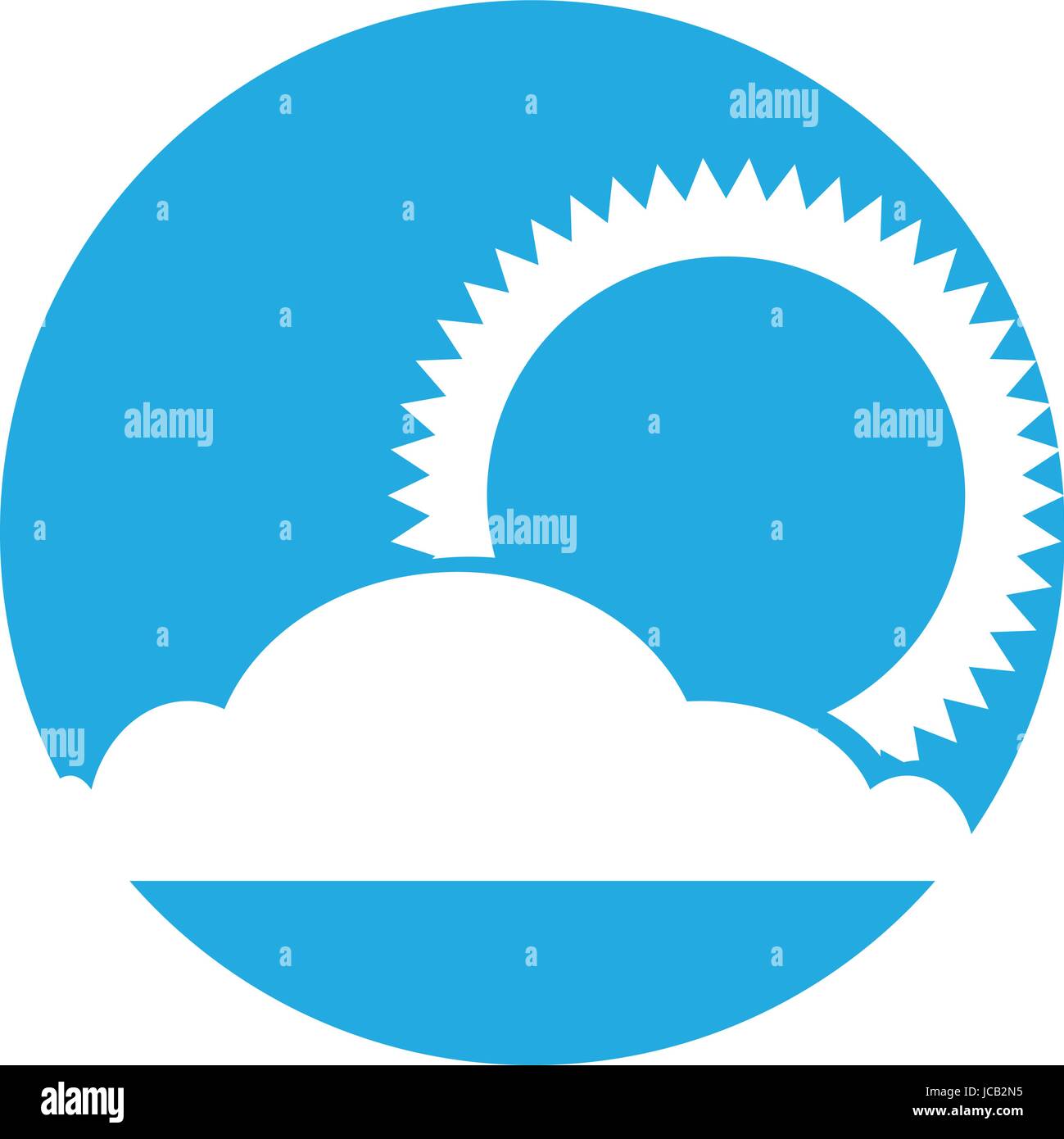 summer sun with cloud isolated icon Stock Vector Image & Art - Alamy