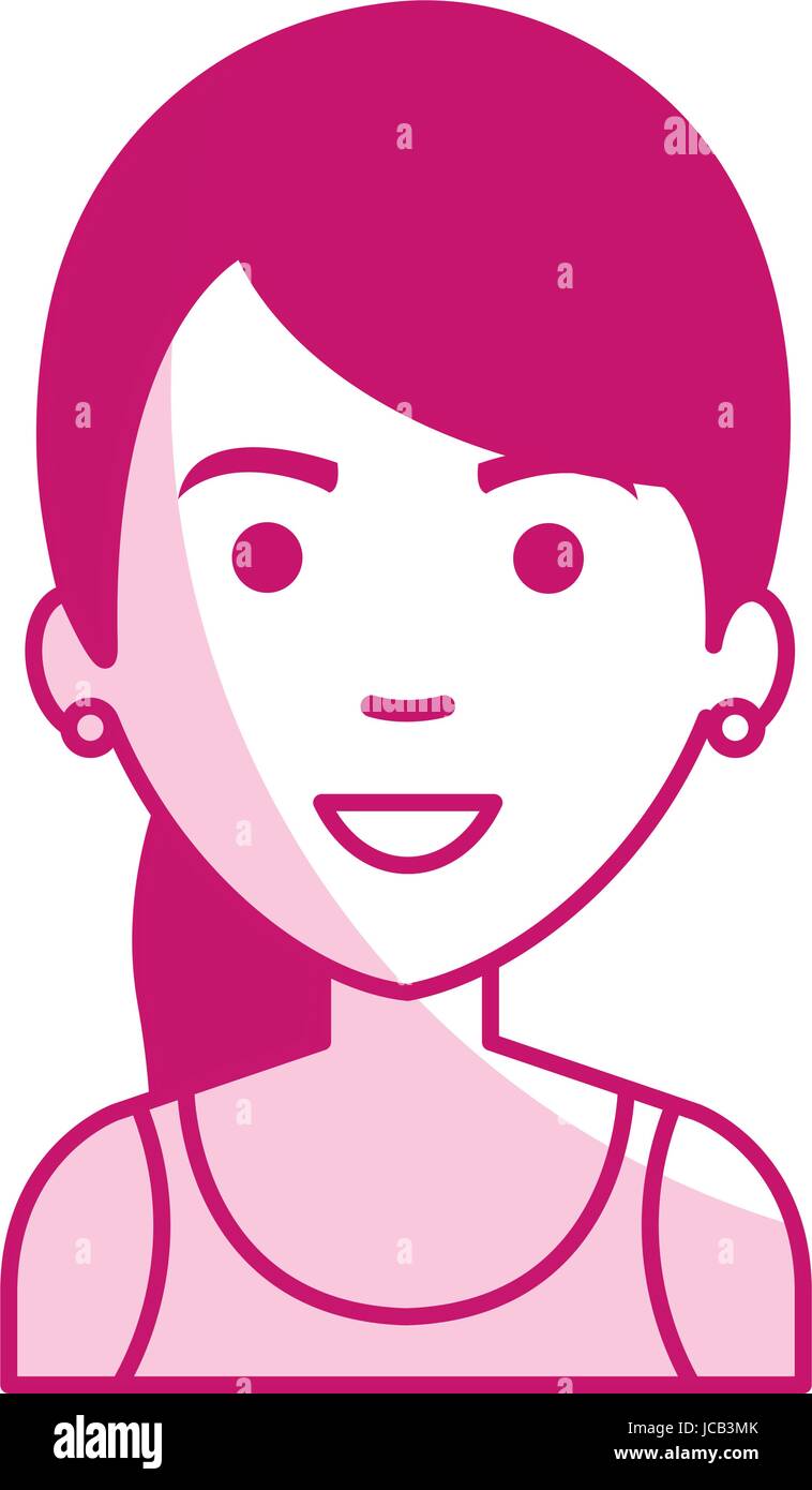 beautiful and young woman character Stock Vector Image & Art - Alamy