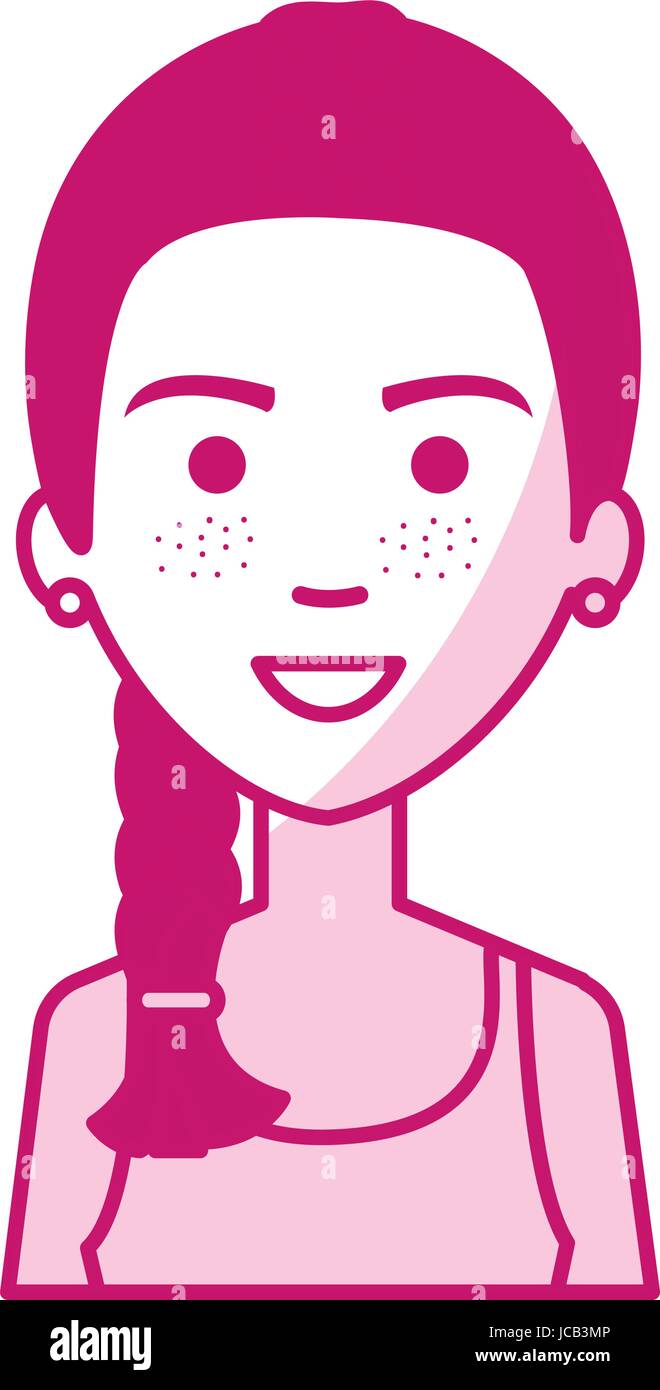 beautiful and young woman character Stock Vector Image & Art - Alamy