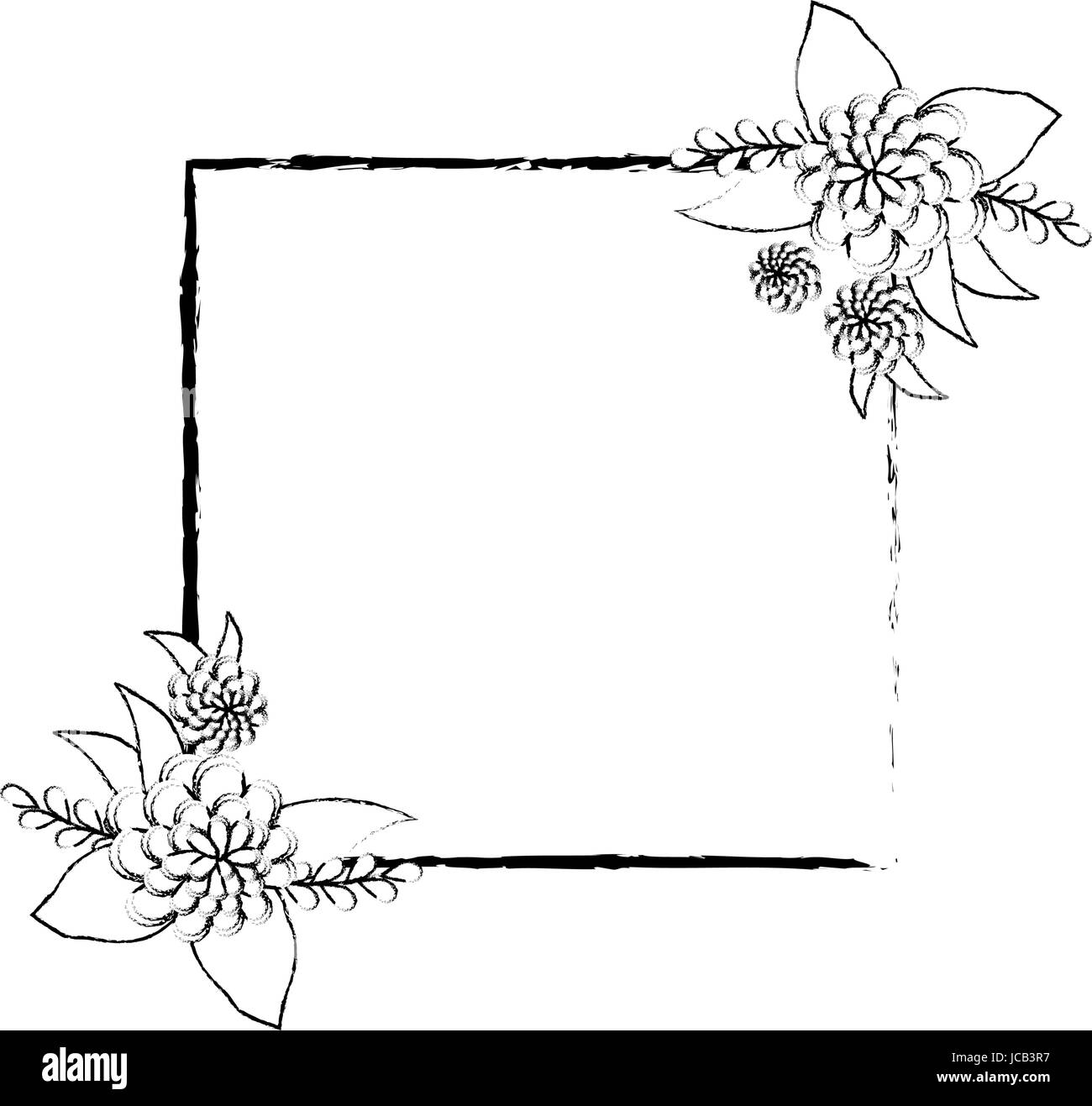 Frame with flowers Stock Vector Image & Art - Alamy