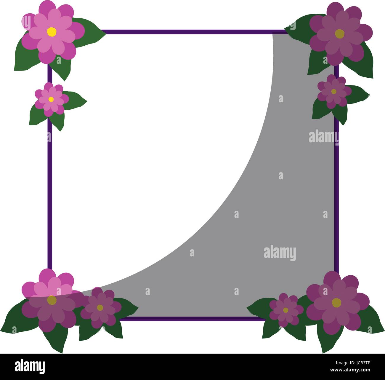 Frame with flowers Stock Vector Image & Art - Alamy