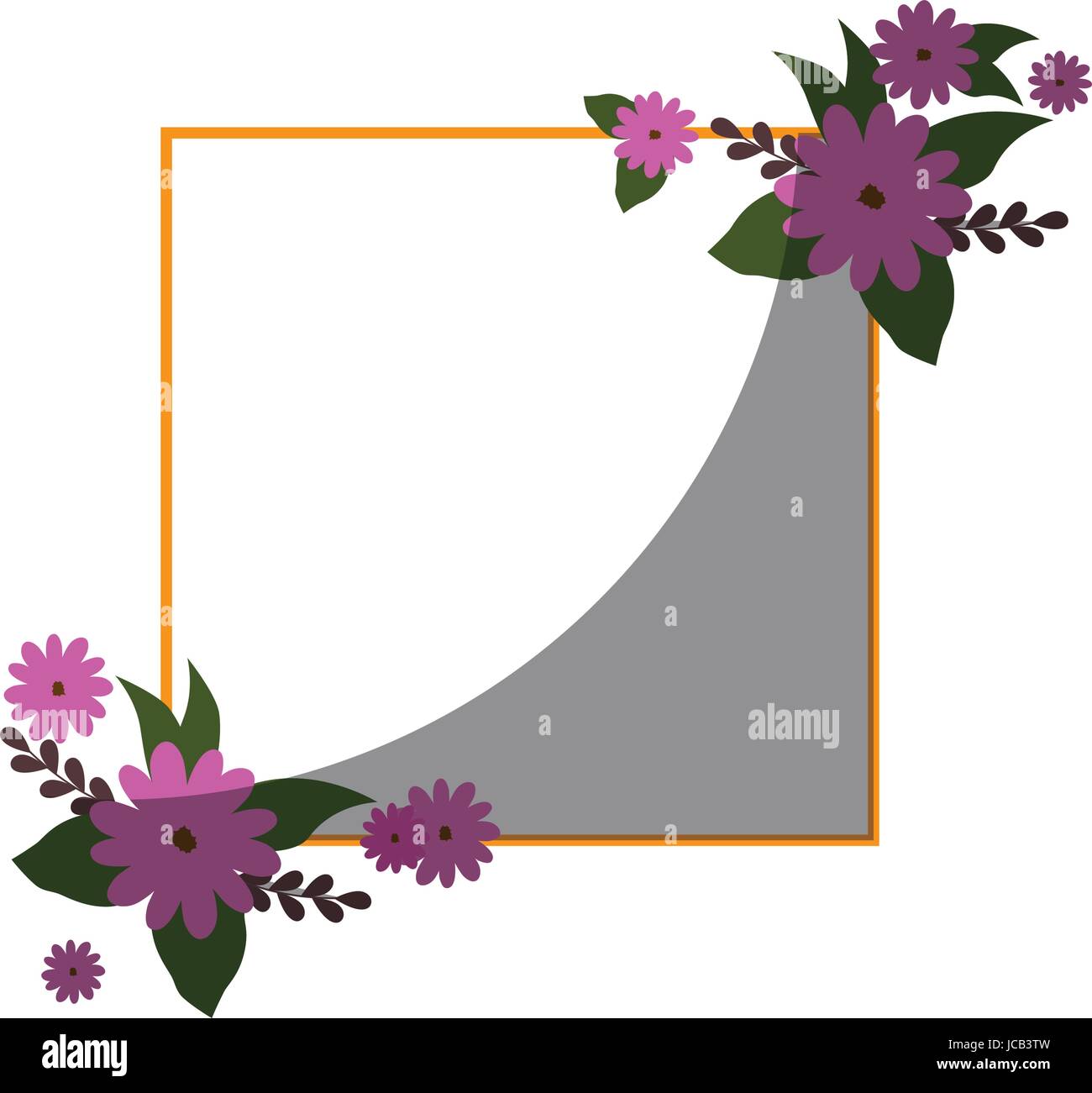 Frame with flowers Stock Vector Image & Art - Alamy
