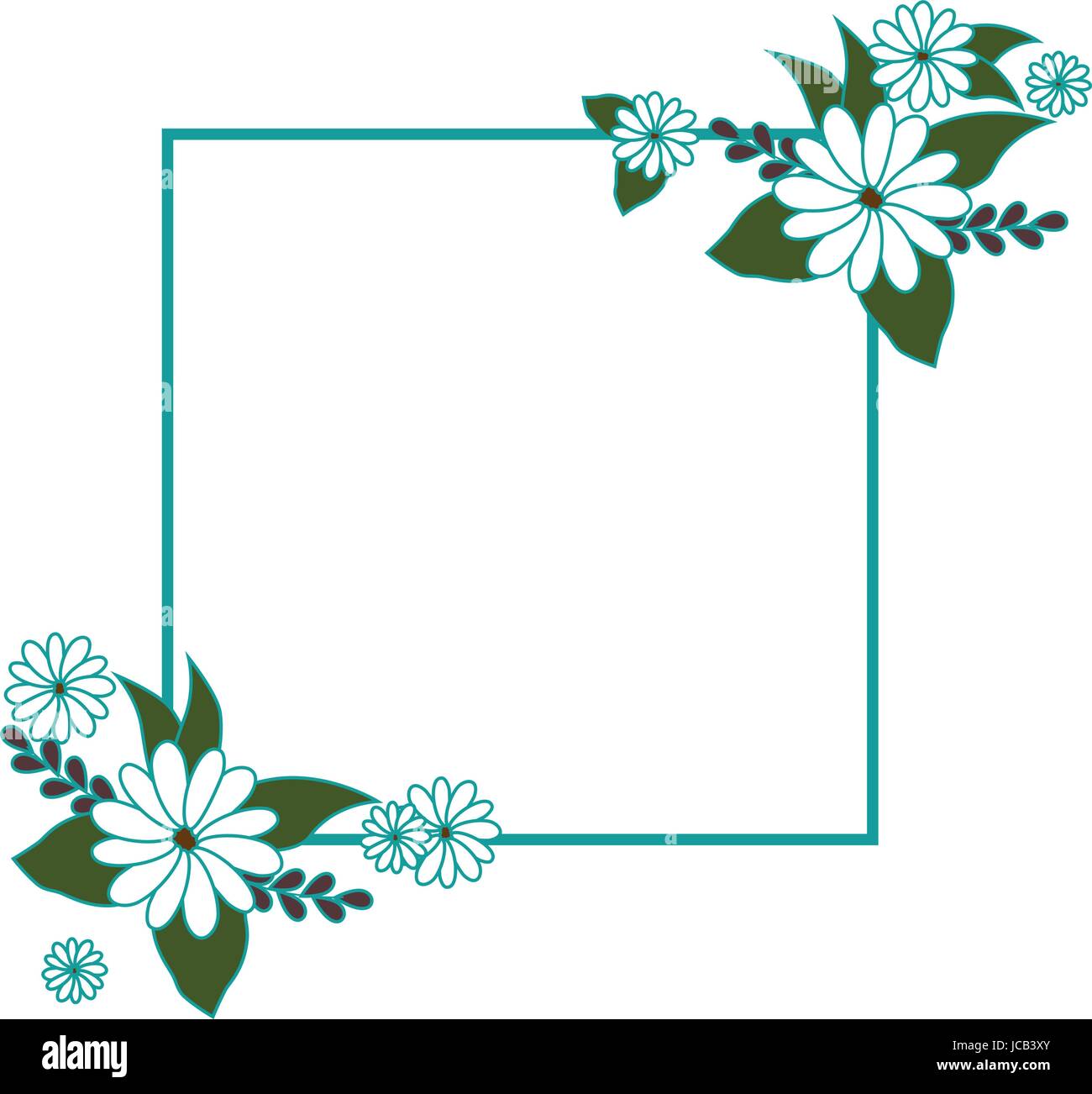 Frame with flowers Stock Vector Image & Art - Alamy