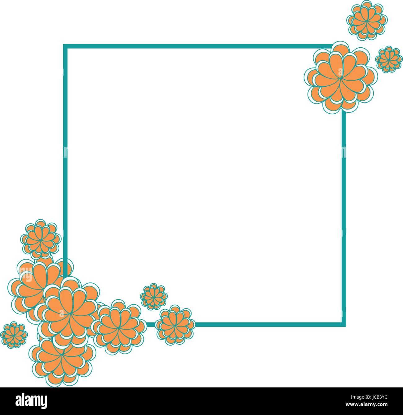 Frame with flowers Stock Vector Image & Art - Alamy