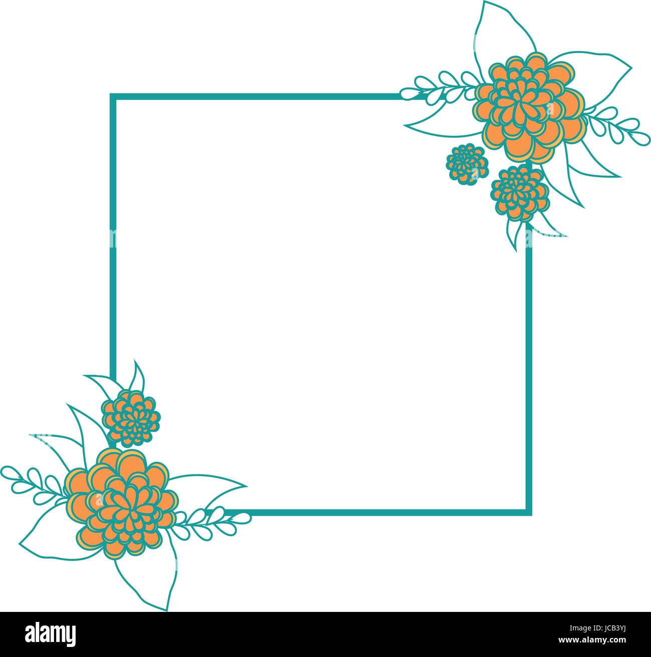 Frame with flowers Stock Vector Image & Art - Alamy