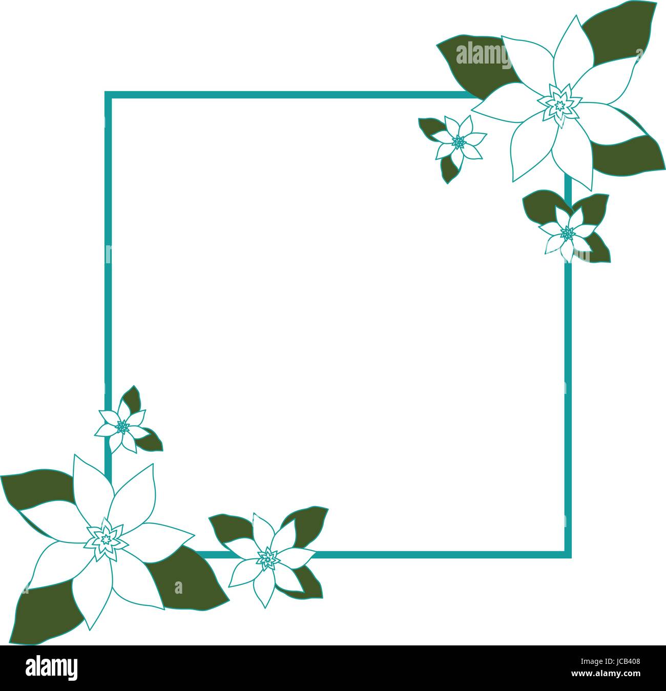 Frame with flowers Stock Vector Image & Art - Alamy