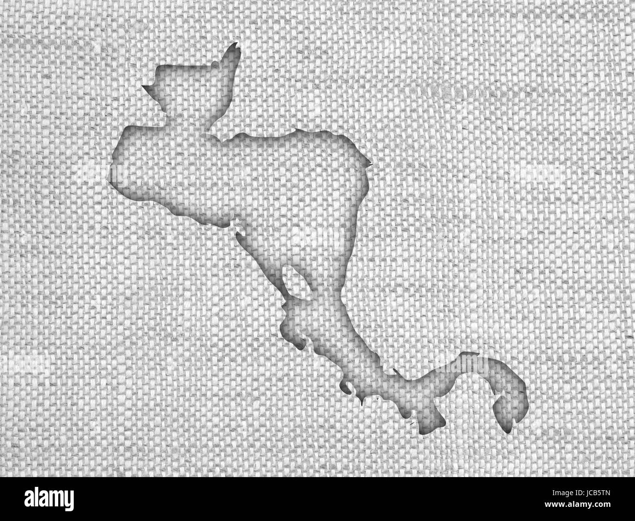 Map of Central America on old linen Stock Photo - Alamy