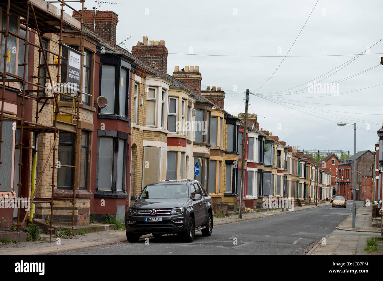Houses for sell in Garrick Street, Liverpool, UK Stock Photo Alamy