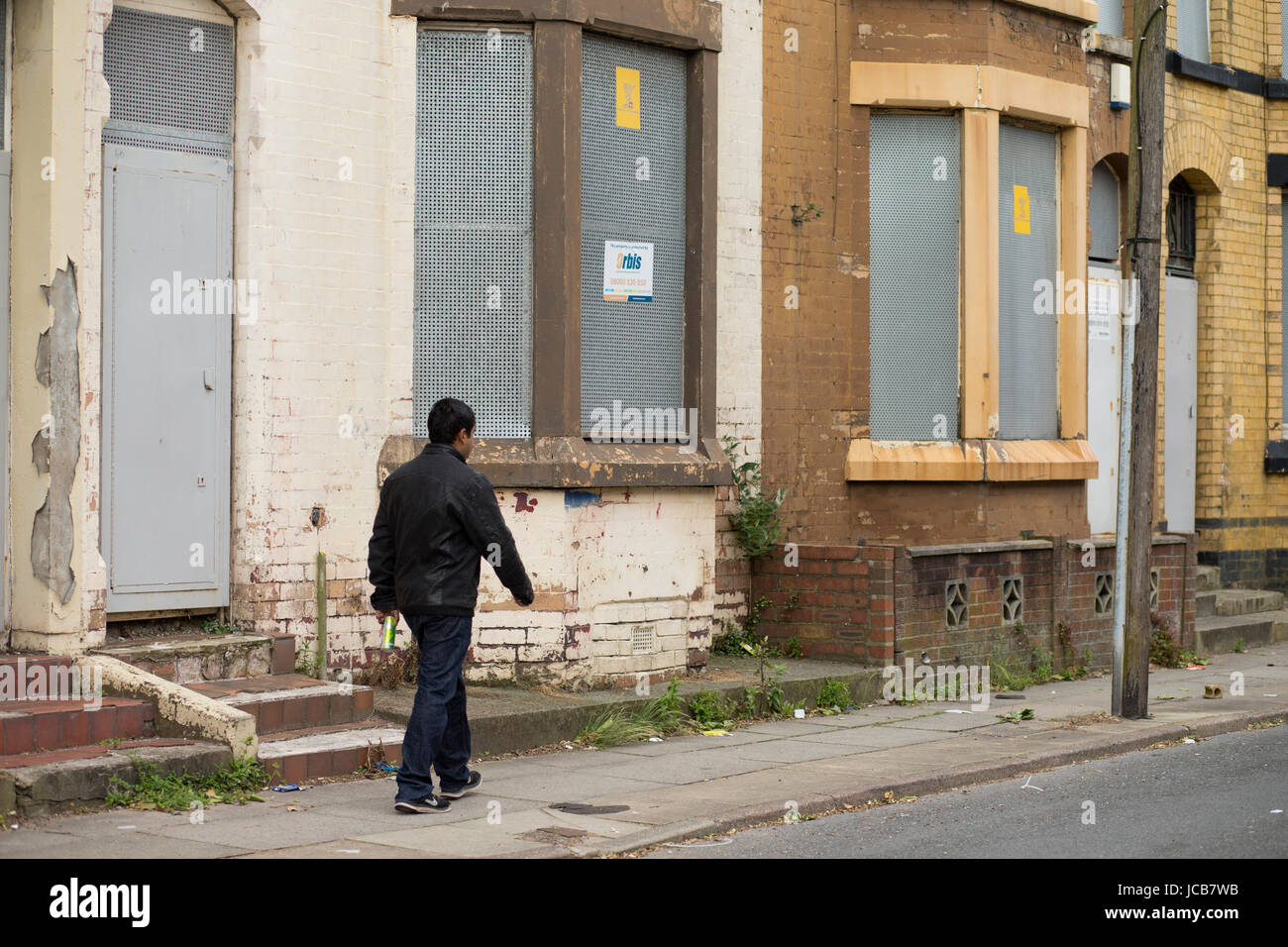 Houses for sell in Garrick Street, Liverpool, UK Stock Photo Alamy