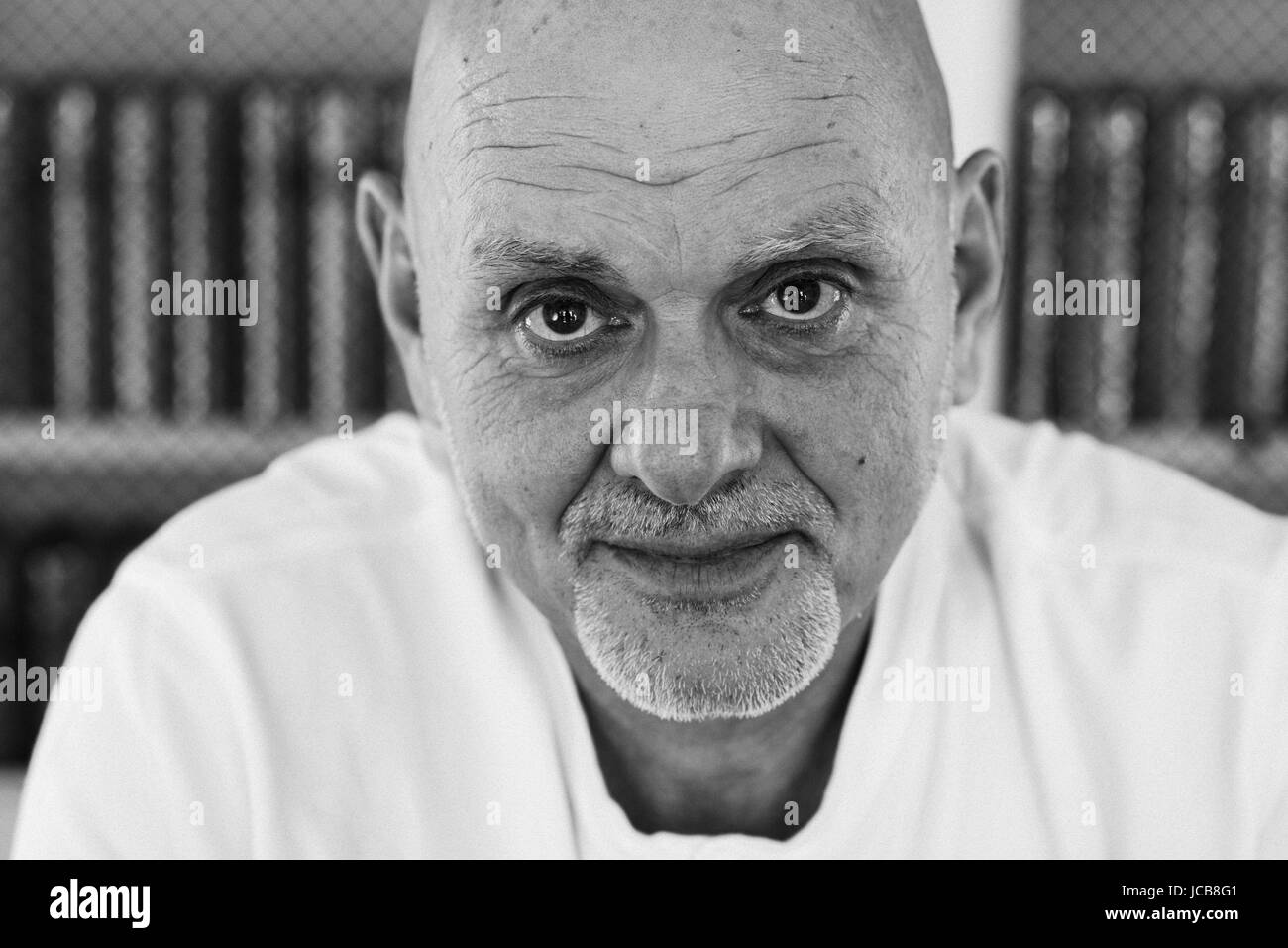 Portrait of Jean-Yves Cendrey in Gallimard publisher site 21/09/2016  Â©Hannah ASSOULINE/Opale Stock Photo - Alamy