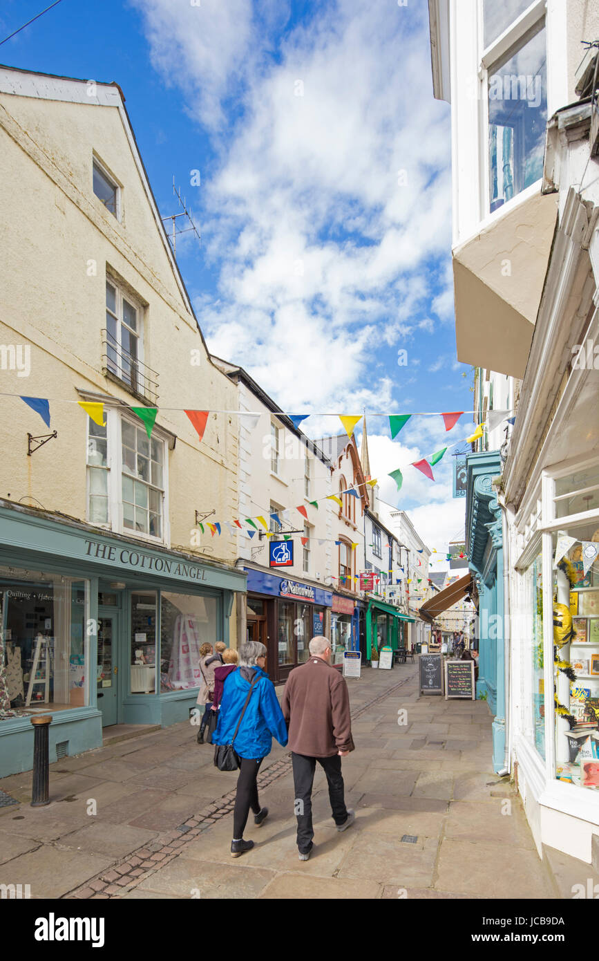 Monmouth town centre and it's historic buildings, Monmouthshire, Wales