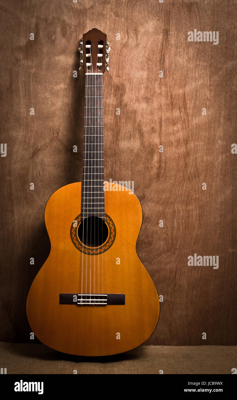 acoustic classical guitar with strings Stock Photo Alamy