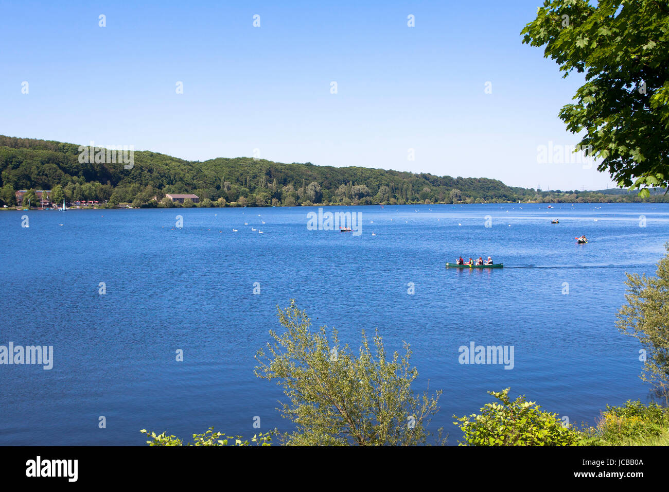 Germany, North Rhine-Westphalia, Ruhr Area, Bochum, lake Kemnade, storage lake. Stock Photo