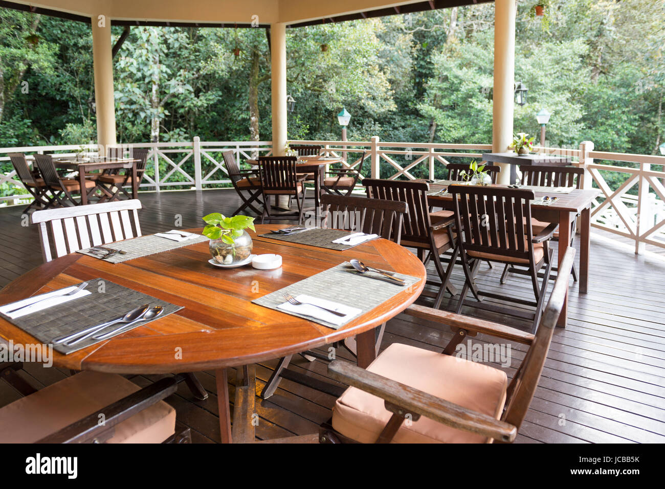 The balcony Restaurant Stock Photo Alamy