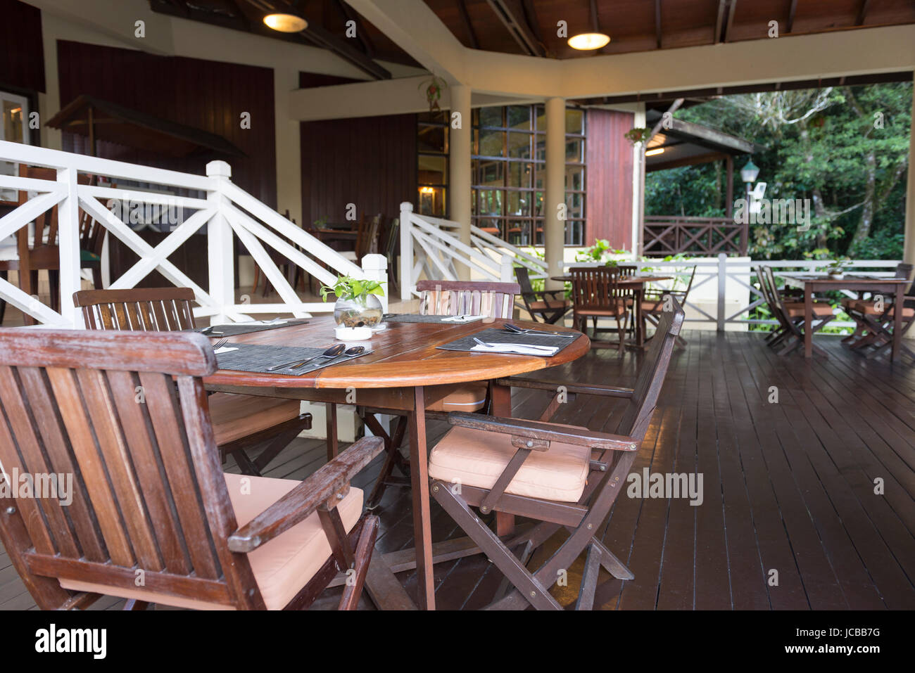The balcony Restaurant Stock Photo Alamy