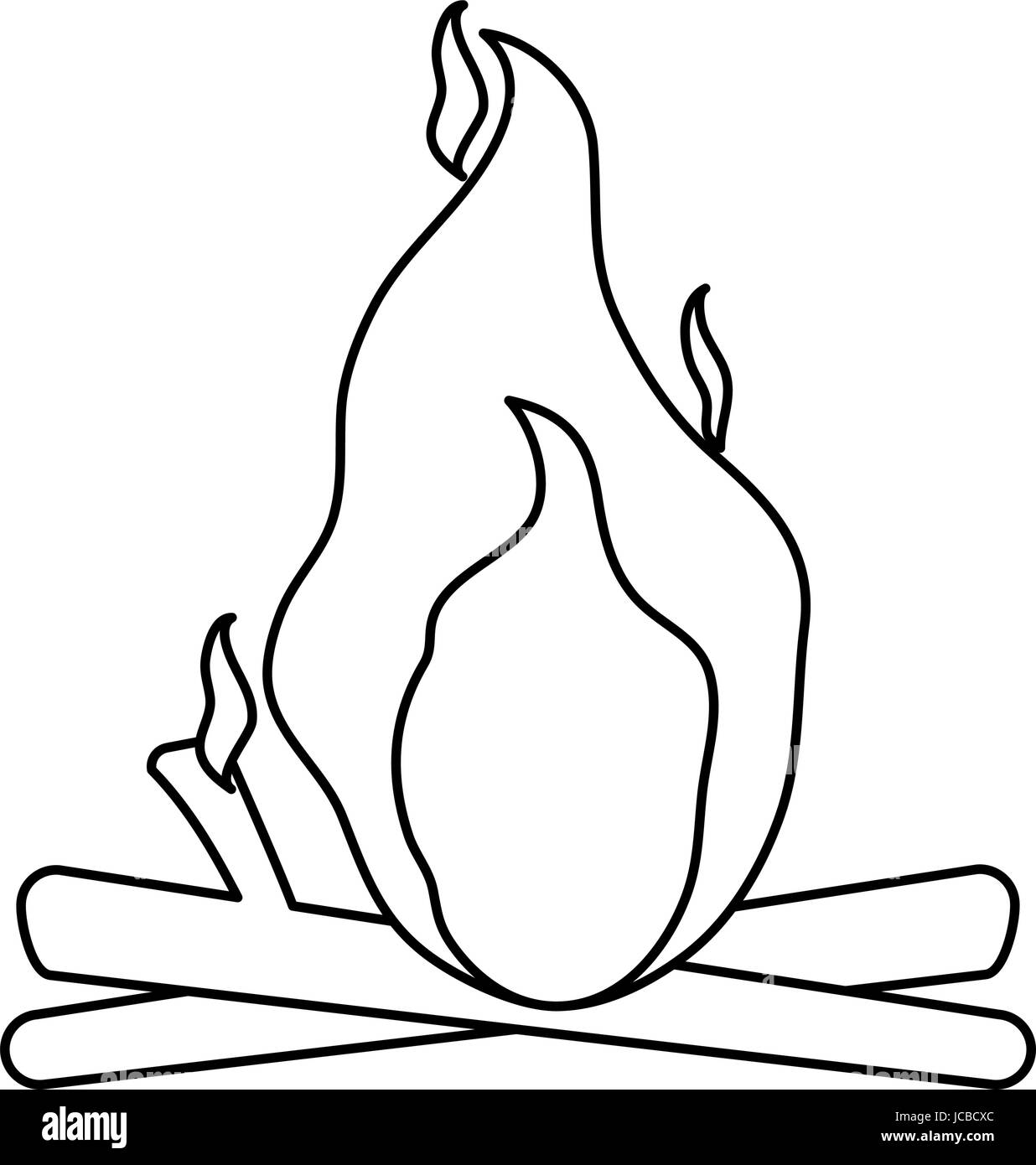 isolated bonfire icon image Stock Vector Image & Art - Alamy