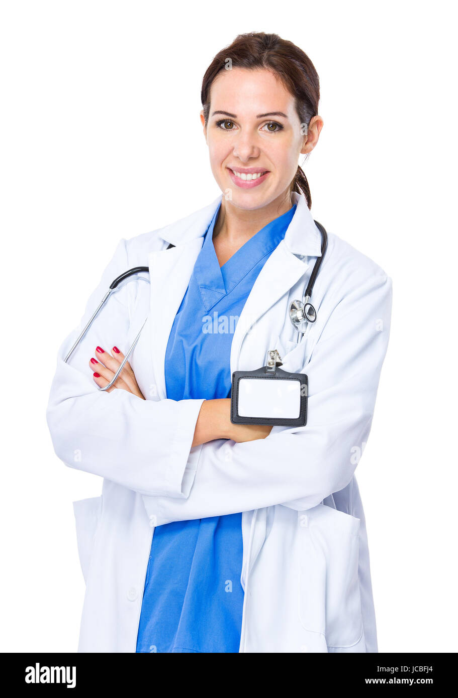 Female doctor crosshand Stock Photo - Alamy