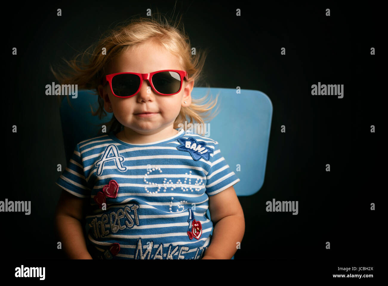Funny baby with sunglasses Stock Photo Alamy