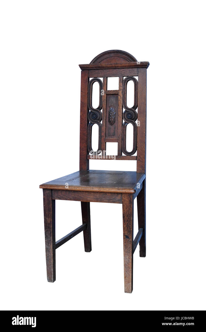 old wooden chair furniture isolated over white background Stock Photo ...