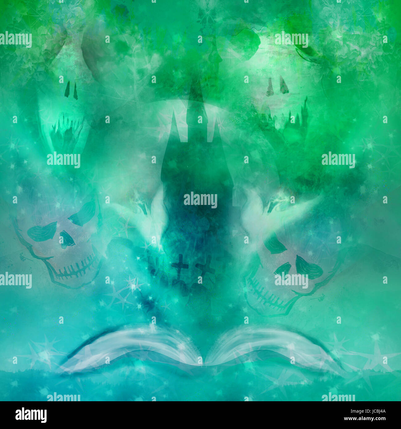 Magic Book With Ghost Stories Stock Photo Alamy