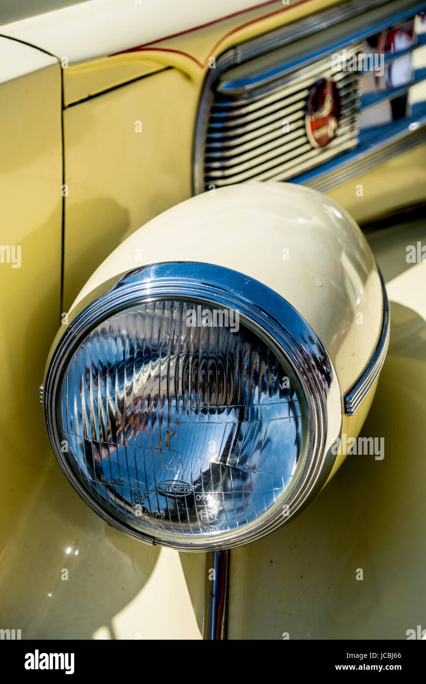 Antique 1939 Packard at La Jolla Concourse d"Elegance car show Stock Photo