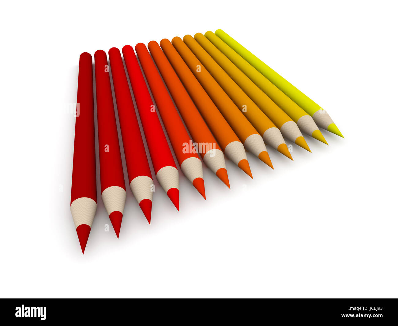 3d render coloured pencil crayons hires stock photography and images