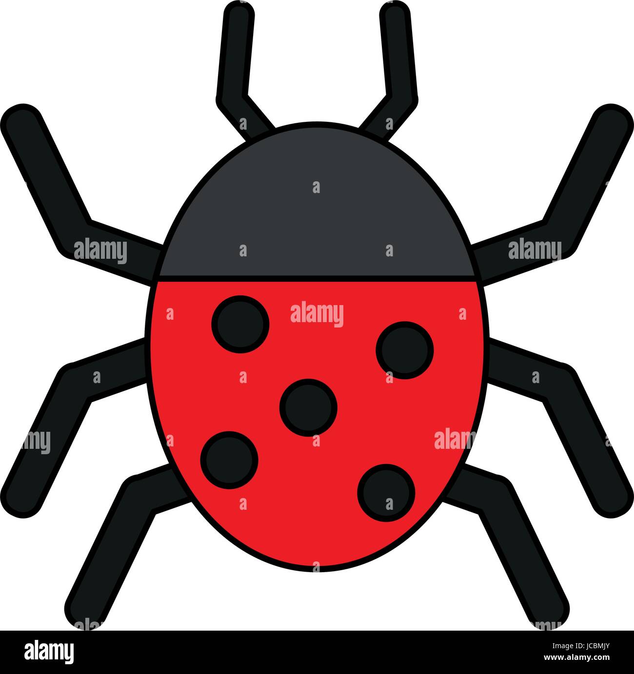 Wonderful ladybug insect Stock Vector