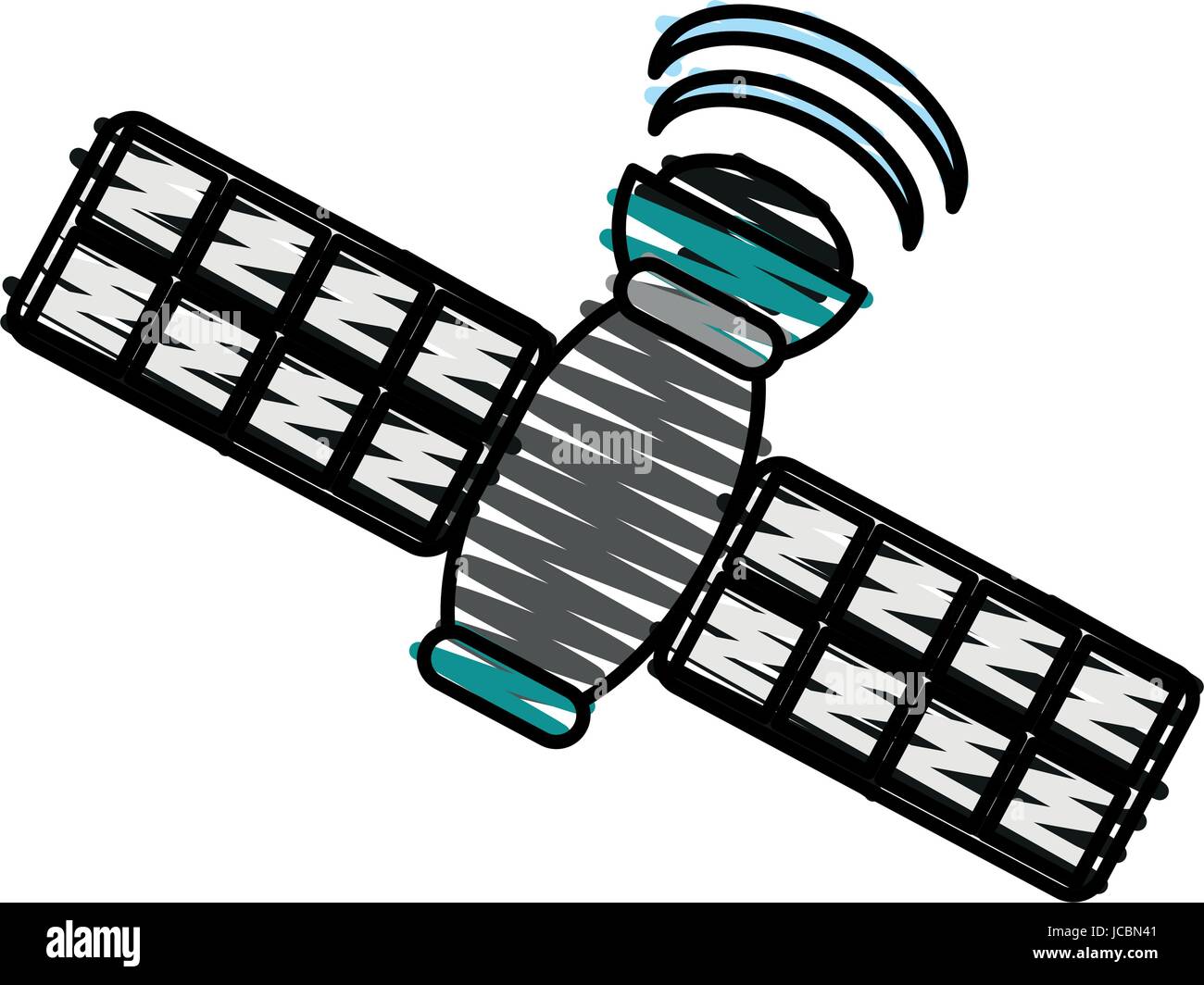 Satelite information world Stock Vector