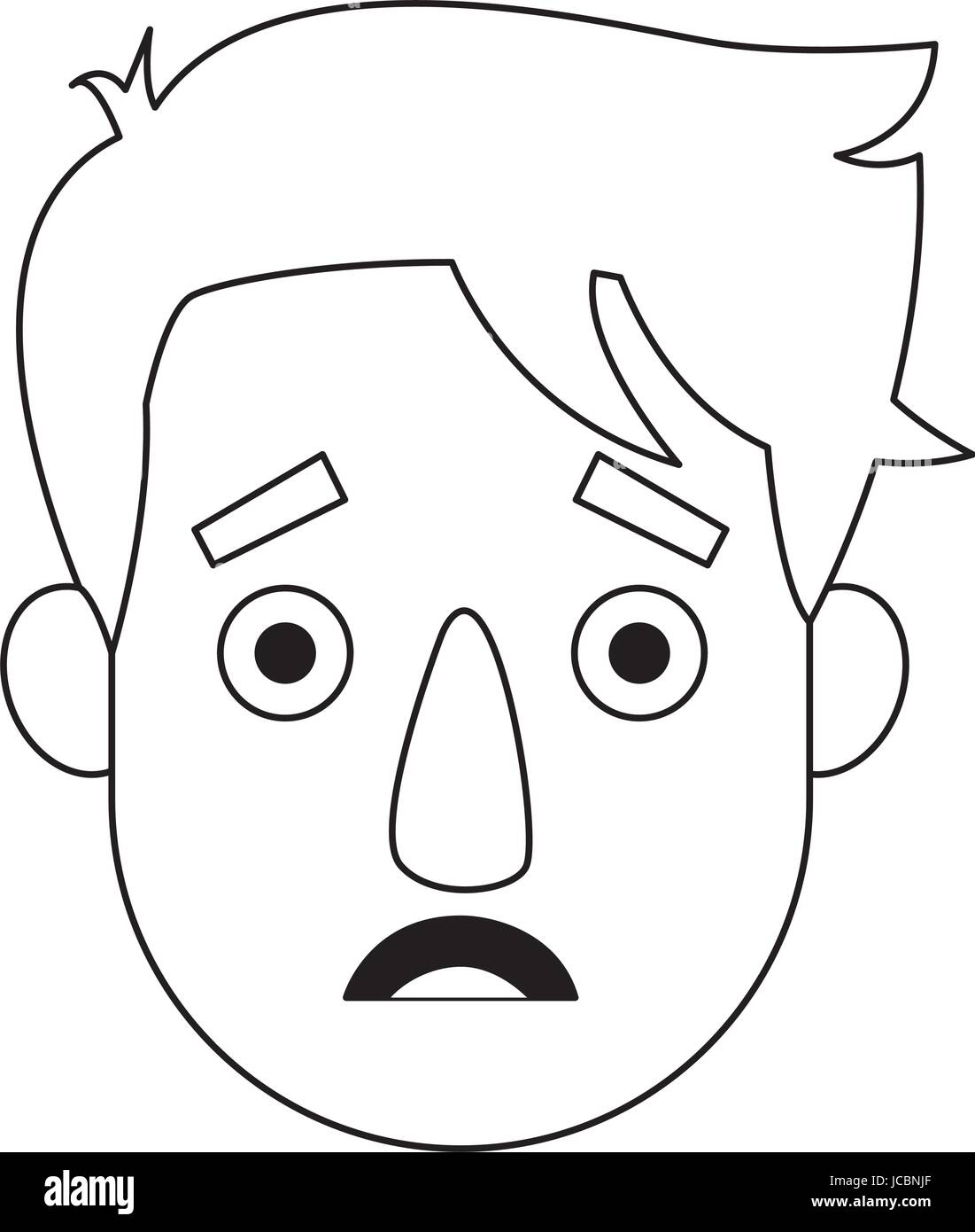 Worried Cartoon Face High Resolution Stock Photography And Images Alamy