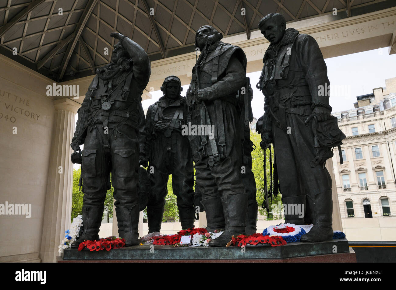 The RAF Bomber Command Memorial in Green Park, London, UK Stock Photo