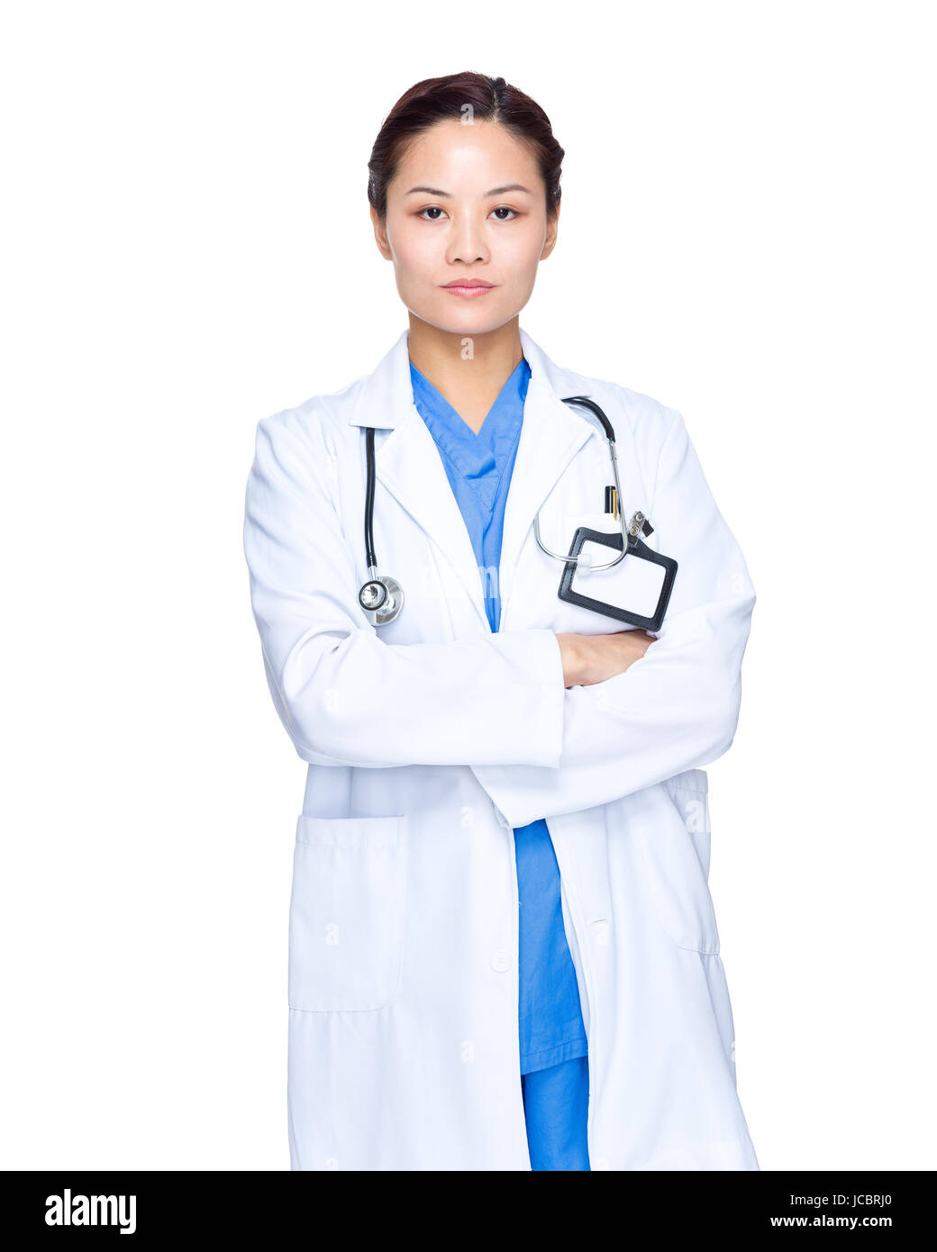 Confident asian female doctor isolated Stock Photo - Alamy